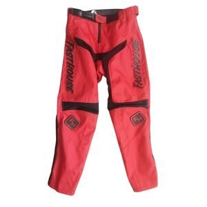 Fasthouse Red Youth Motocross MX Riding Pants Size 26 Off Road Racing